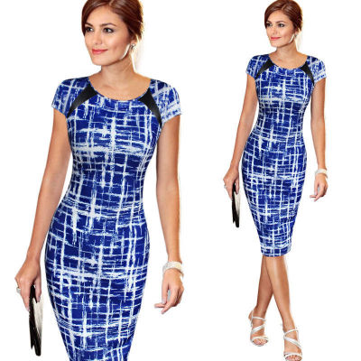 Sketch Star Print Pencil Dress