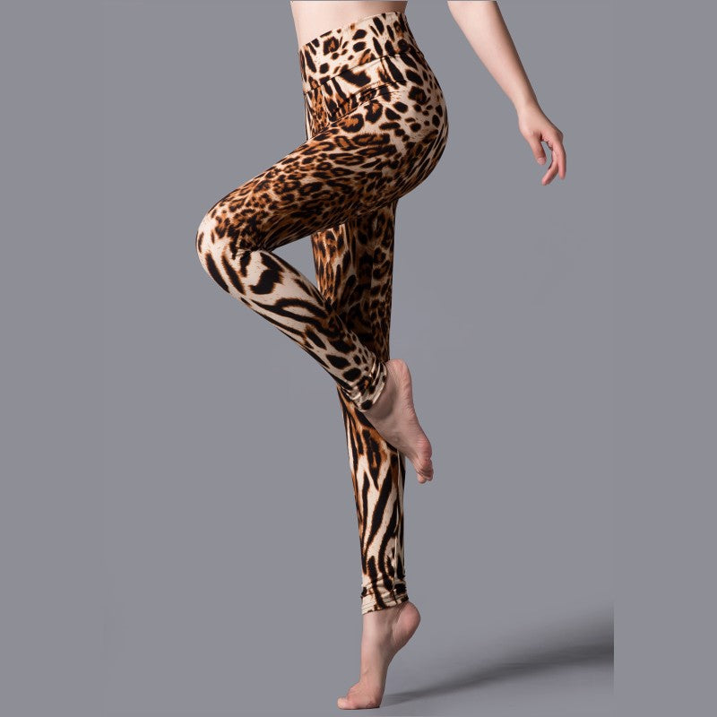 Brushed Cotton Print Camouflage Outerwear Leggings