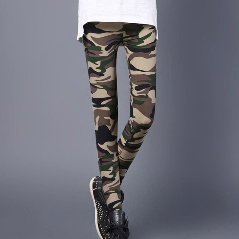 Camouflage Slim Stretch Tight Yoga Pants Pencil Pants