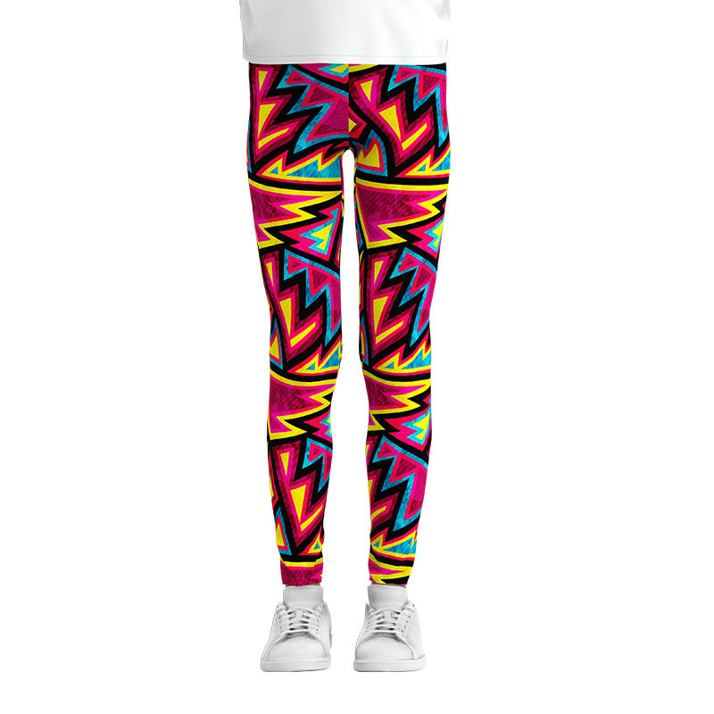 Digital Printing Leggings Girls Leggings Thin Stretch Pants