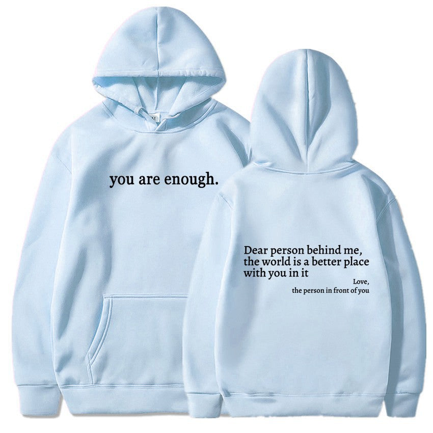 Women's Brushed Hoody Plain Letters