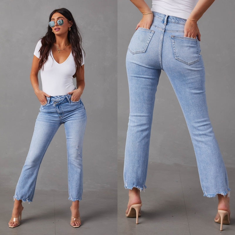 Jeans lavados de moda para mujer