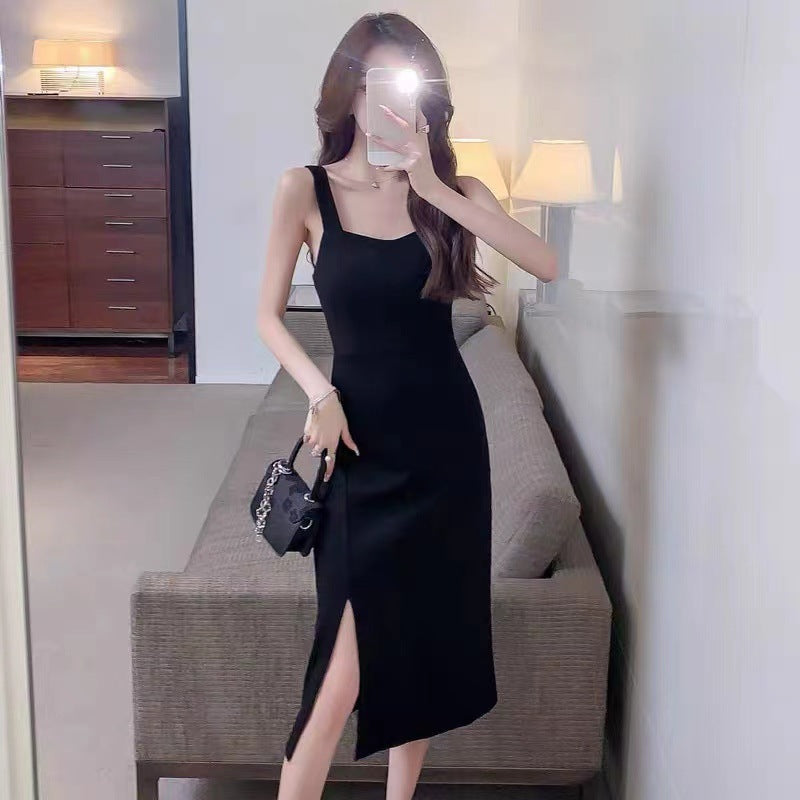 Women's Elegant Slim Suspender Dress With Suspenders