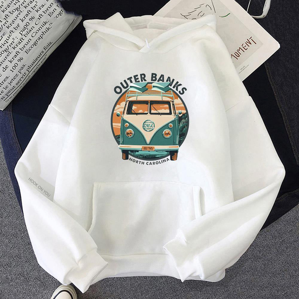 Car Cartoon Pattern Autumn And Winter Hoodie