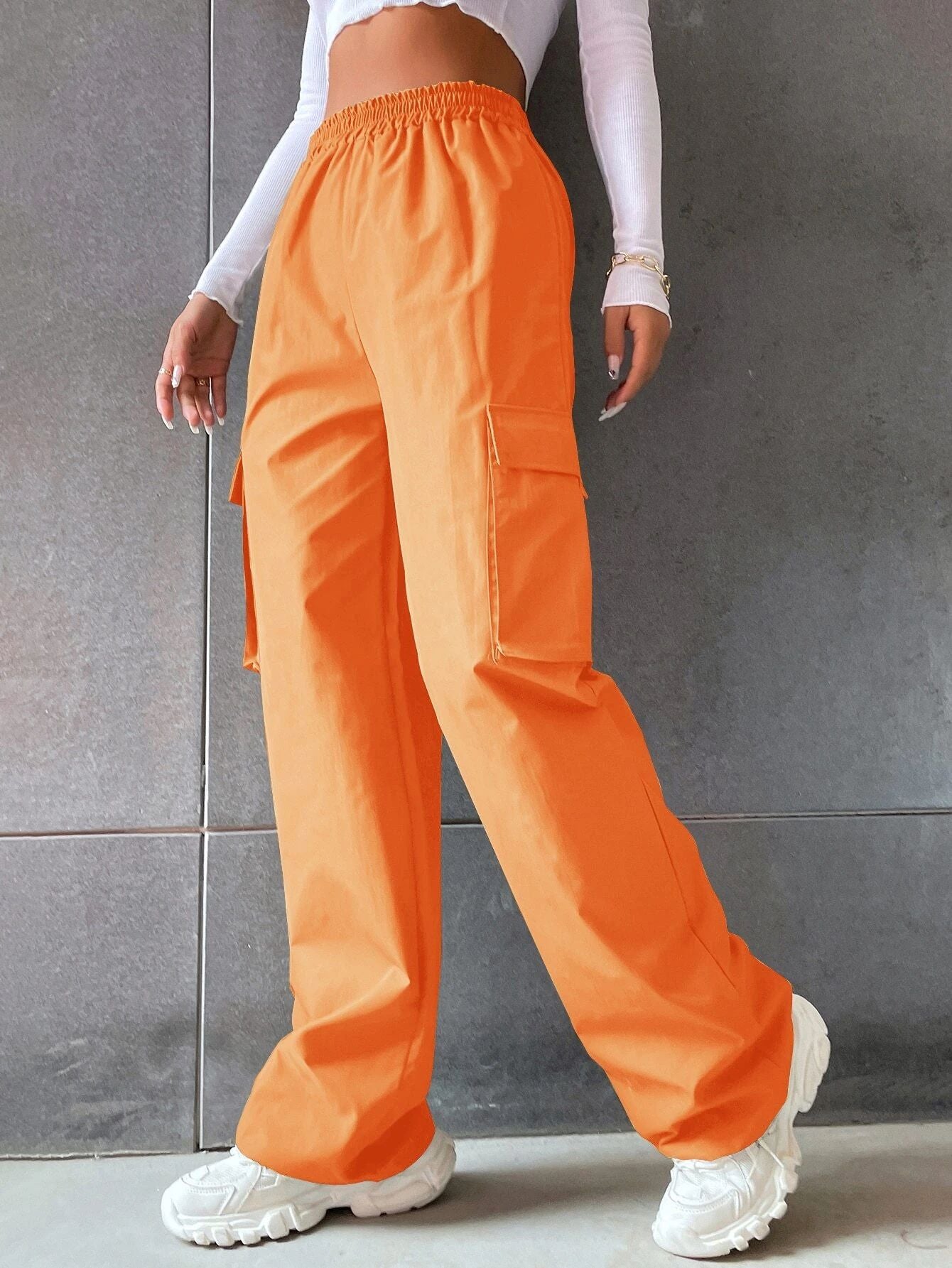 No Belt Pants High Waist Season Wide Leg Pants Straight Loose Temperament Commuter Pants