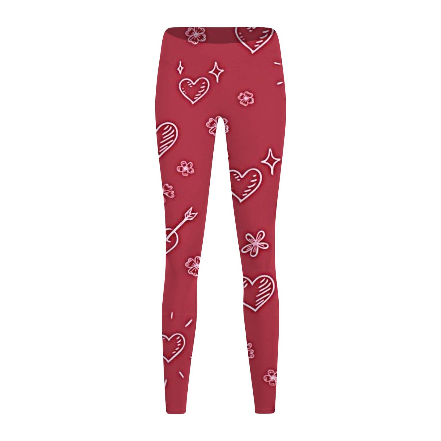 Pantalones finos de mujer Leggings con estampado de cintura alta