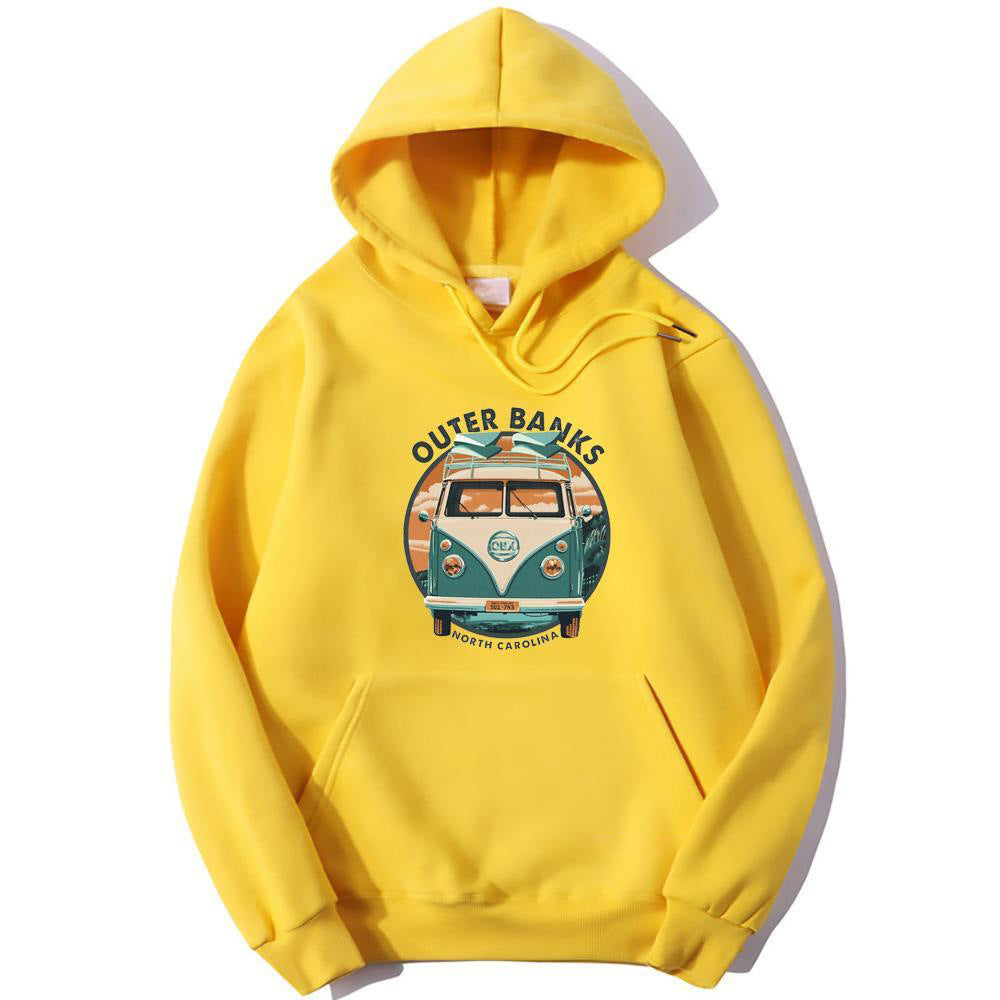 Car Cartoon Pattern Autumn And Winter Hoodie