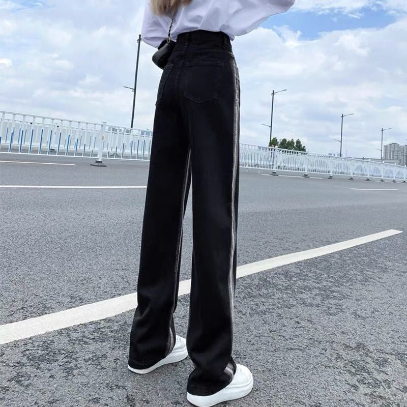 Black Gradient Straight Jeans