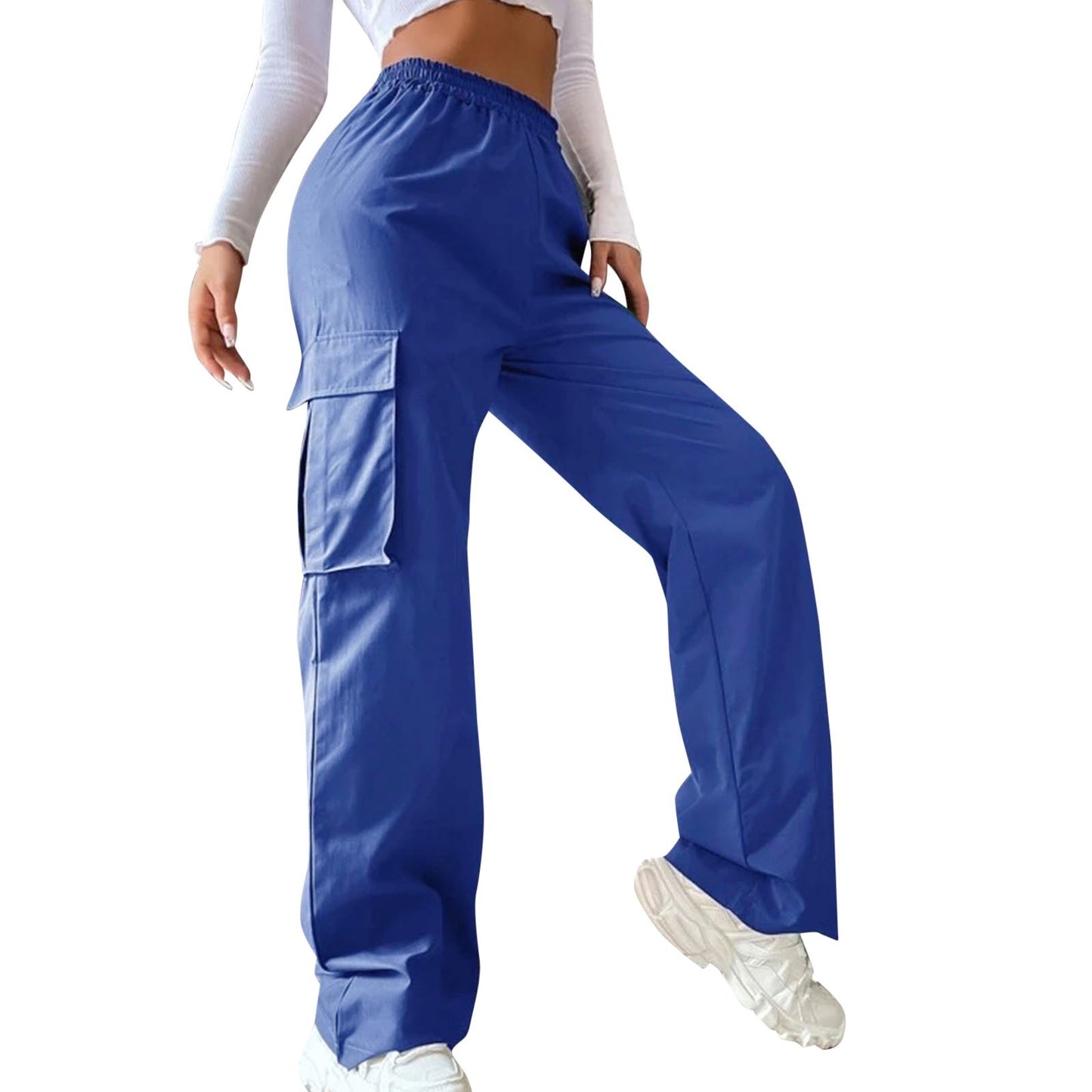 No Belt Pants High Waist Season Wide Leg Pants Straight Loose Temperament Commuter Pants