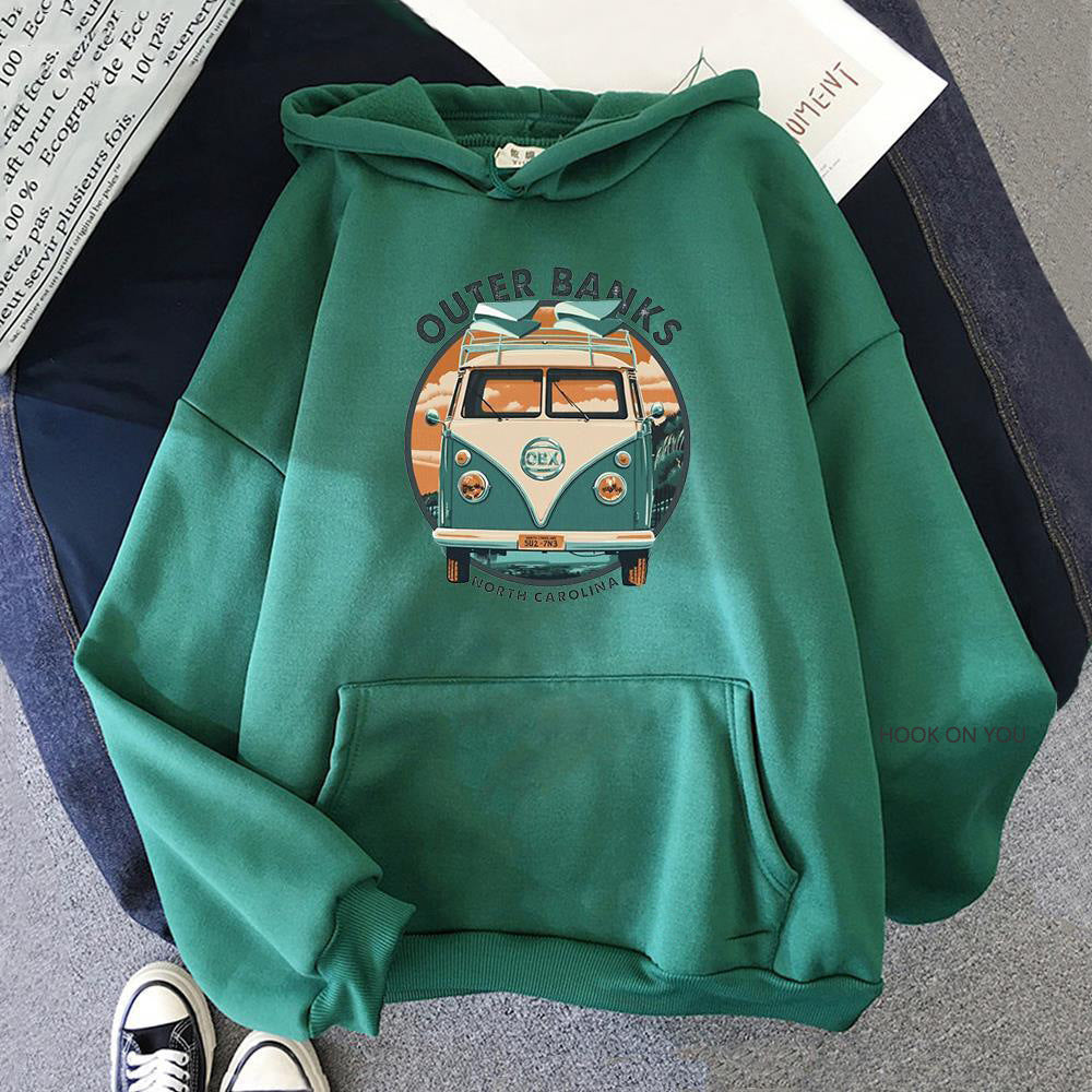 Car Cartoon Pattern Autumn And Winter Hoodie