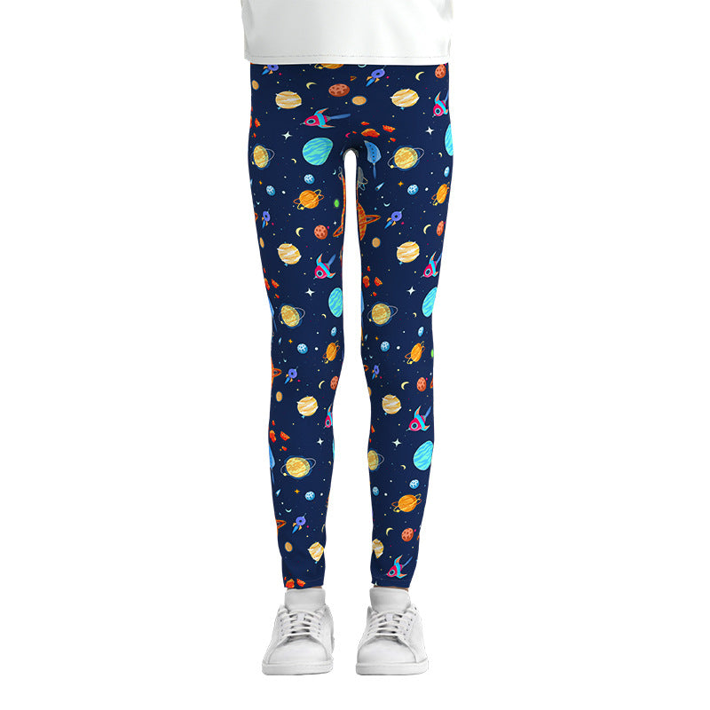 Digital Printing Leggings Girls Leggings Thin Stretch Pants