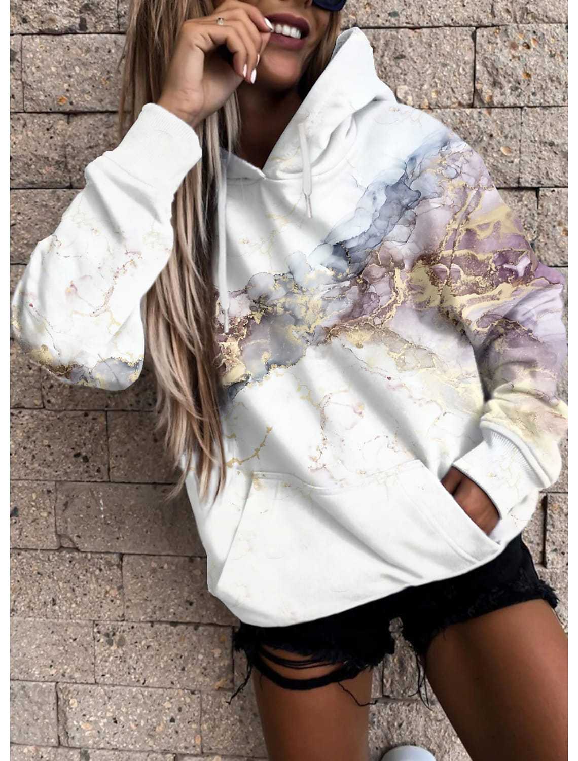 3D Sweatshirt Digital Printing Ladies Top