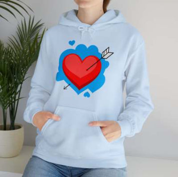 Autumn And Winter Fleece Printed Cartoon Hooded Sweatshirt