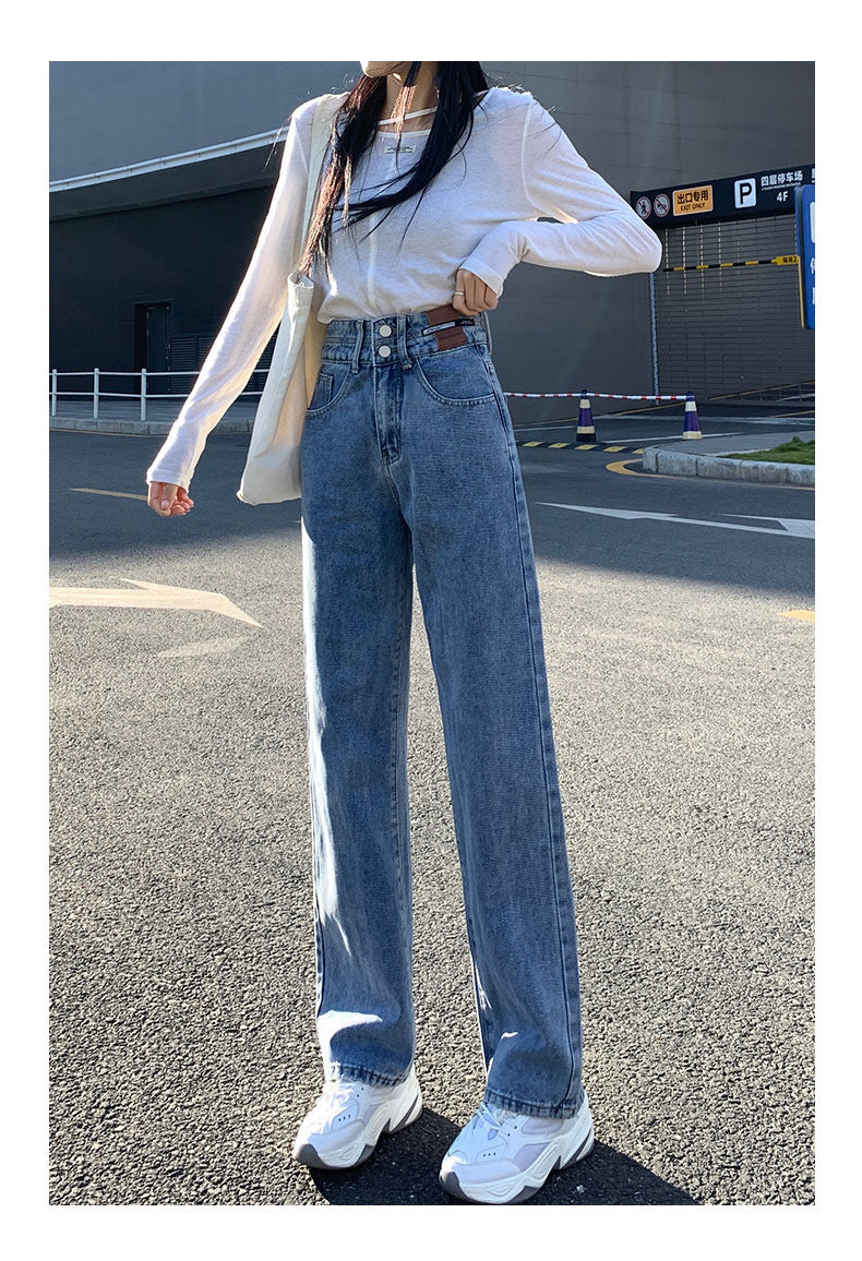 High Waist Wide Leg Pants Women's Jeans Women's Straight Jeans