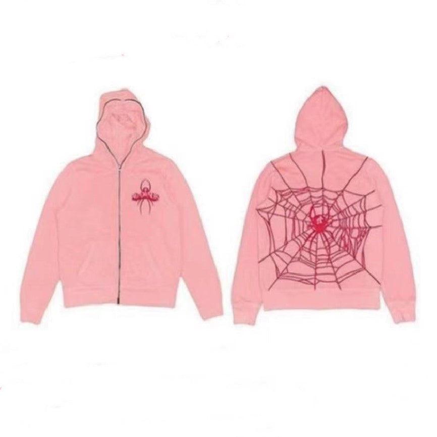 Spider Rhinestone Print Tide With The Same Cardigan Jacket