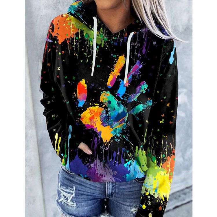 Men's And Women's Sweater With Graffiti Pattern In Spring And Autumn