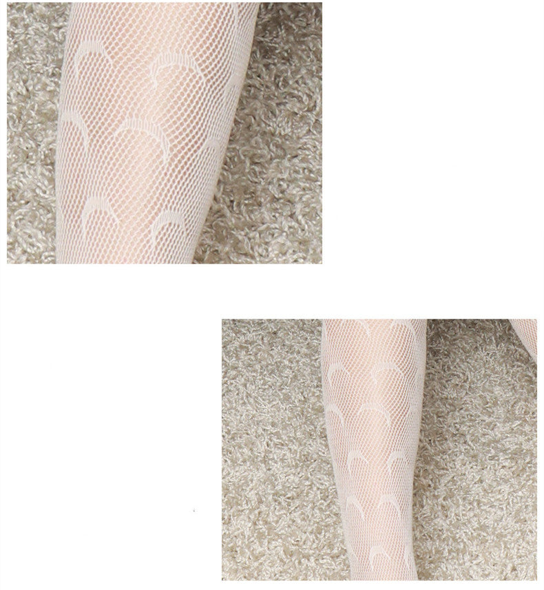 Spring And Autumn JK Letter Hollow Pantyhose