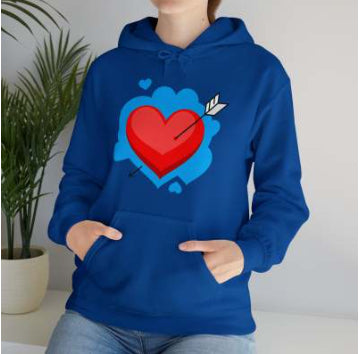 Autumn And Winter Fleece Printed Cartoon Hooded Sweatshirt