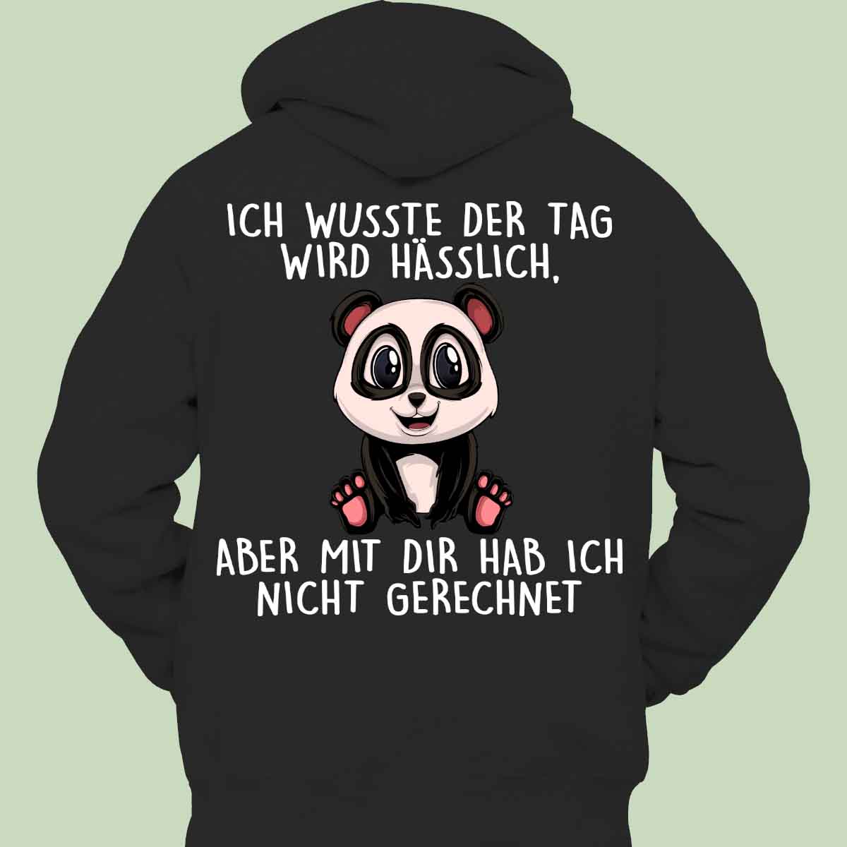 Ugly Panda Hoodie Unisex Back Print