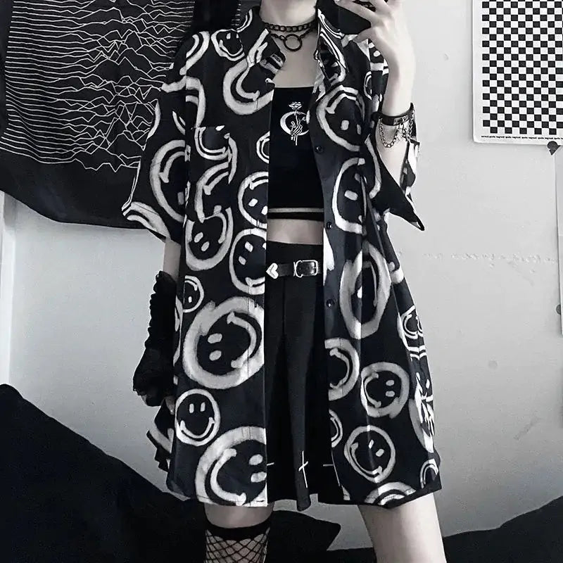 Blusa de media manga negra