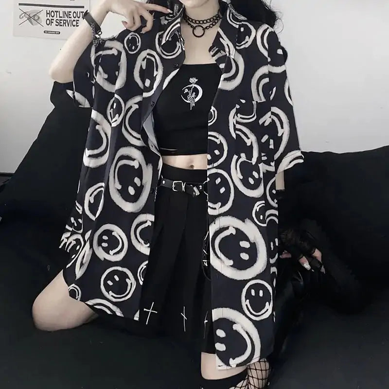 Blusa de media manga negra